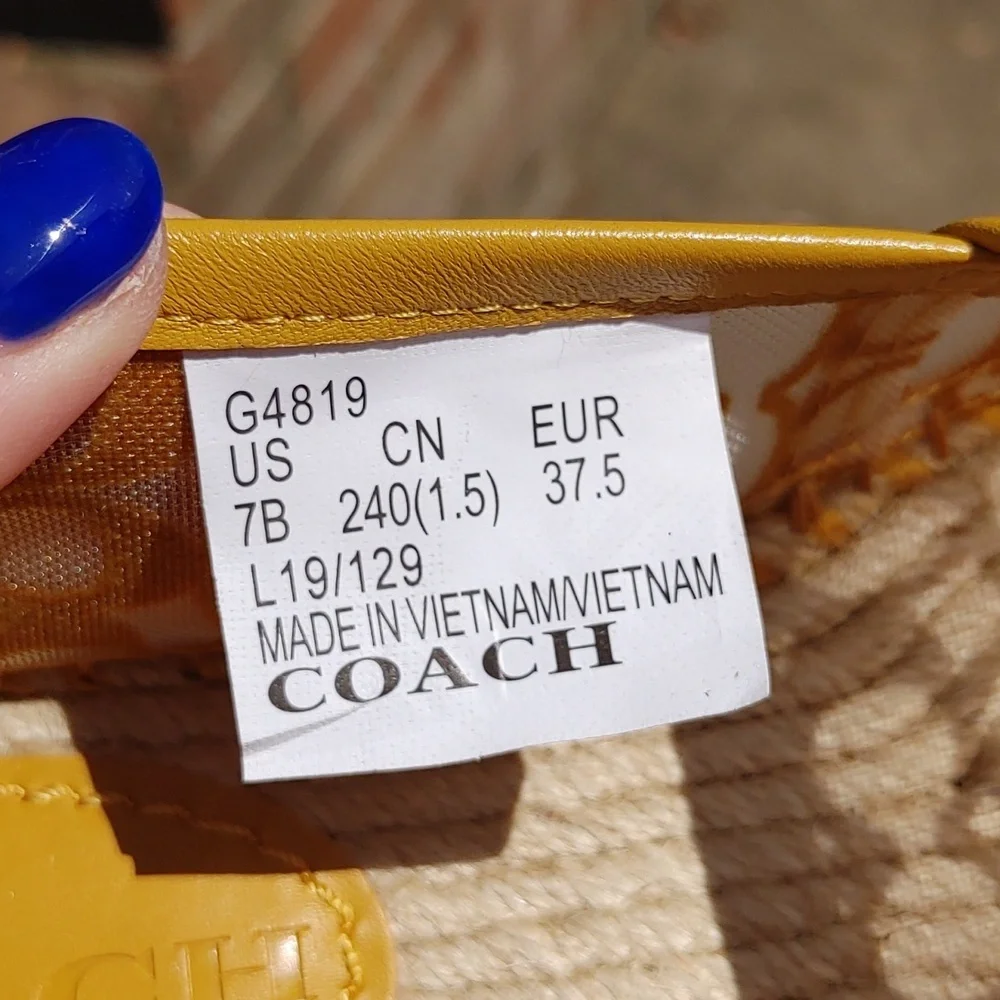 Coach Cleo Signature Mesh Espadrille Size 7 (1780)